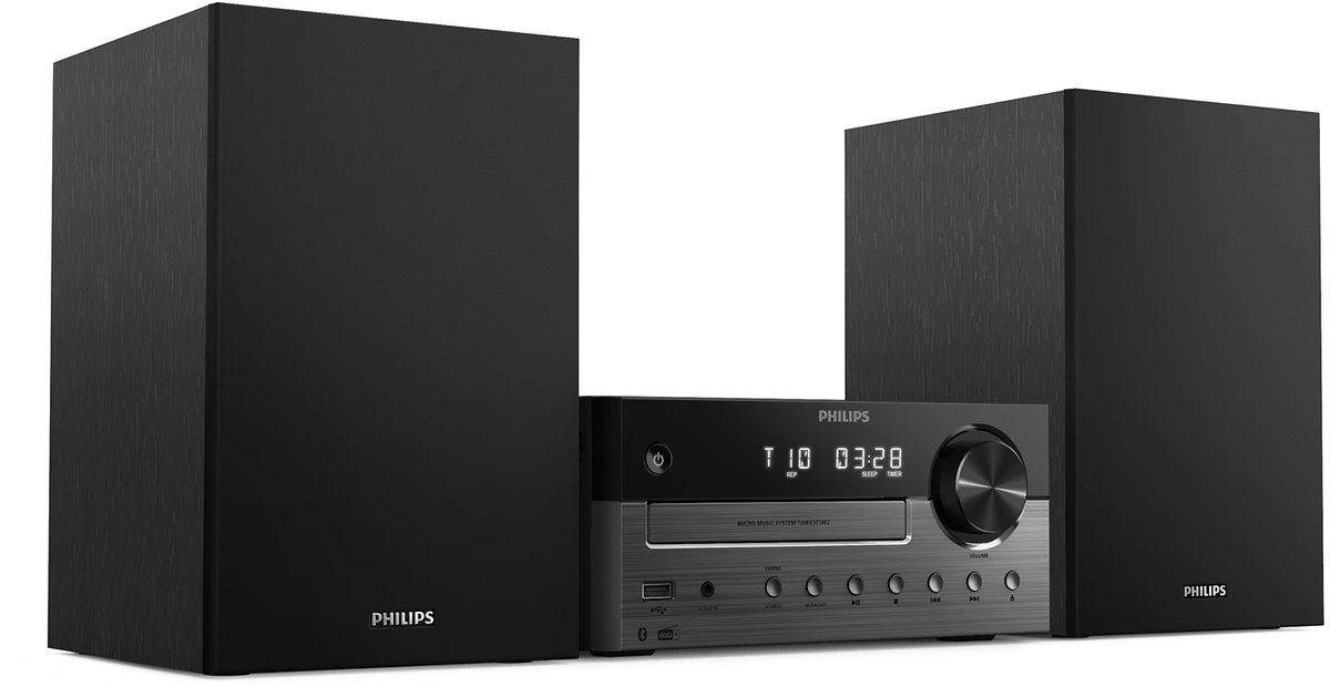 PHILIPS TAM4505M2/12 Micromuzieksysteem - DAB+ / FM Radio - CD - streaming - Auracast - 80W - Bluetooth 5.4 - Donkergrijs / zwart thumbnail 8
