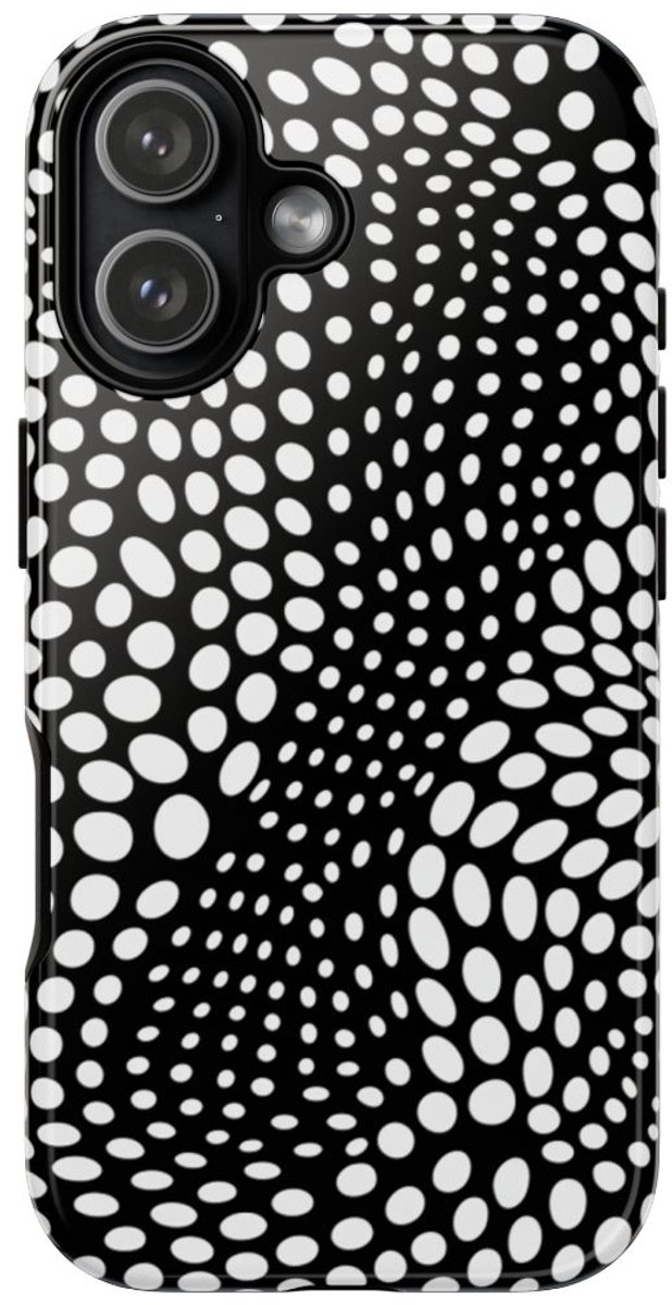 Zwart-Wit Optische Illusie Patroon – Telefoonhoesje Geschikt voor iPhone 17