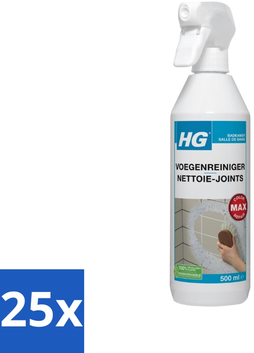25 x HG Voegenreiniger 500 ml - Voegen Reinigen - Voegen Kleur Herstellen - Voegen Reiniger - Badkamer Reinigen - Keuken Voegen Reinigen