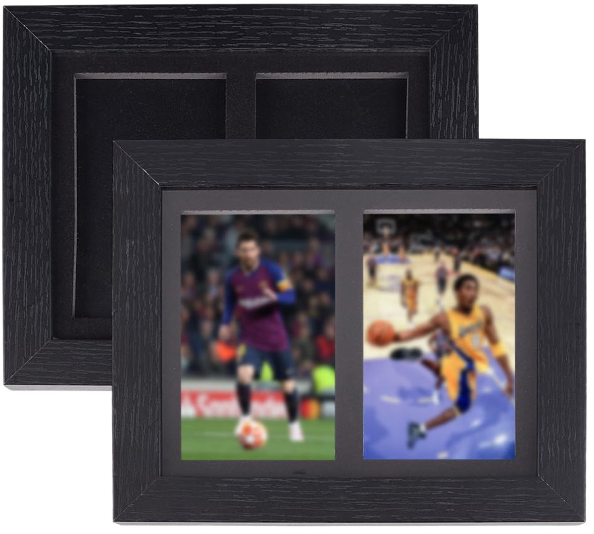PSA Graded Card Display Frame - 2 Stuks - Wandmontage - Zwart - Voor Honkbal, Voetbal, Basketbal