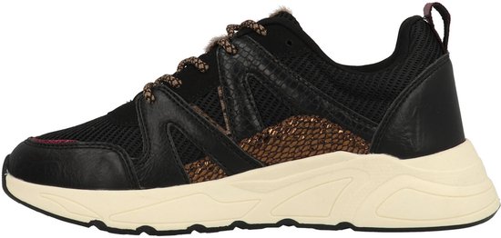 Baskets pour femmes femme POSH by Poelman CAROCEL - Zwart imprimé animal - Taille 38