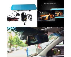 Dual-lens auto achteruitkijkspiegel rijrecorder DVR-camera 1080P recorder