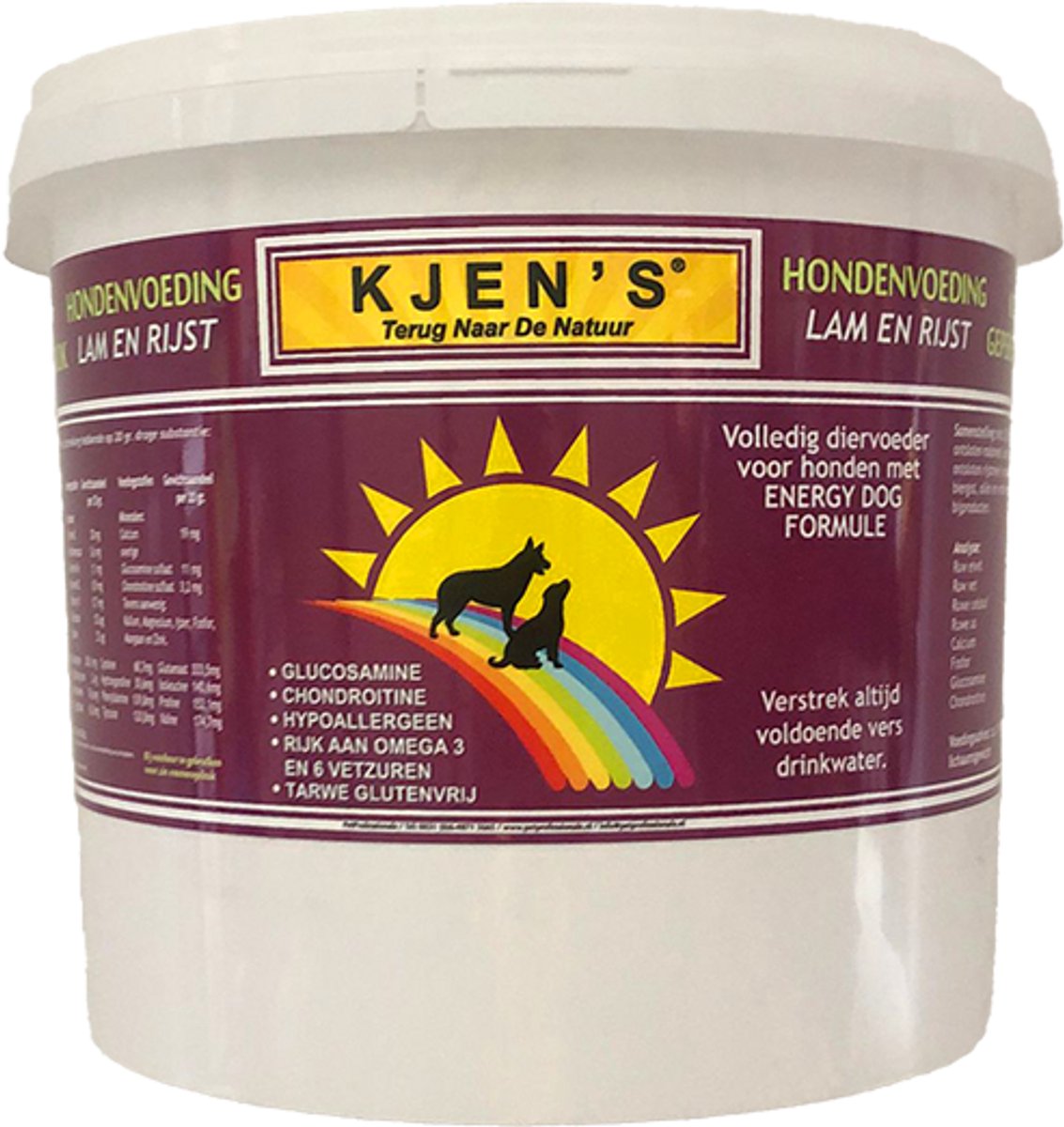 Kjens Kjen's geperst hondenvoer Lam & Rijst 3,5 kg - Hond