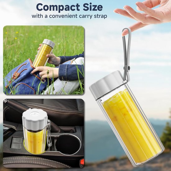 Draagbare Smoothiemaker met USB-Oplaadfunctie - Mini Blender voor Gezonde Smoothies, Sappen en Shakes van Merkloos — afbeelding 2
