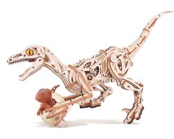 Robotime, DIY 3D Modelbouwpakket Velociraptor Dinosaurus, LD01, 41,5x10,5x21cm