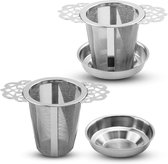 Lepelvormige theezakje knijper/houder gadget, ronde roestvrijstalen theezakje, tang, zeefhouder, keukenbar