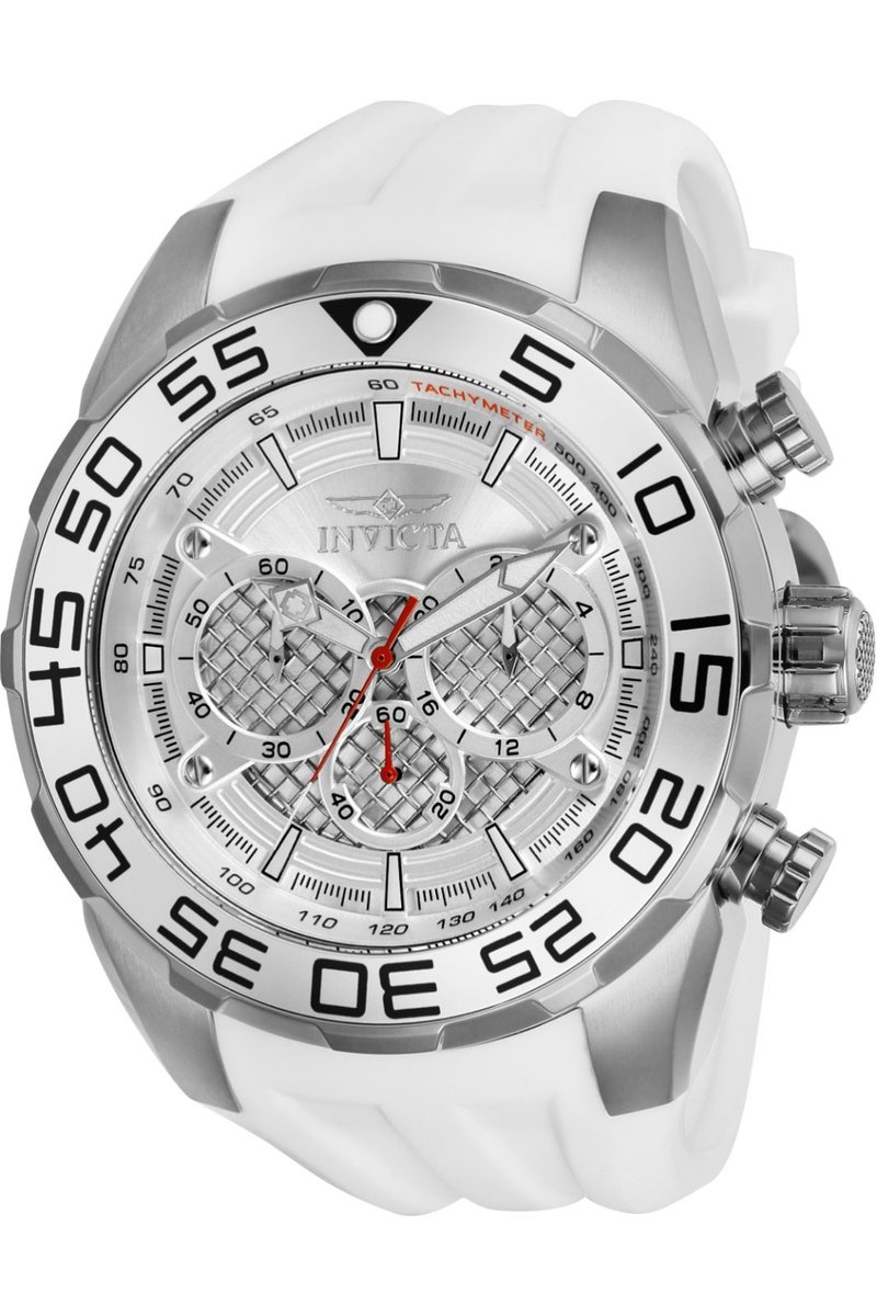 Invicta Speedway 26299 Heren Horloge - Waterdicht - Analoog - Quartz Uurwerk - Roestvrij Staal met zilveren Wijzerplaat - 50mm