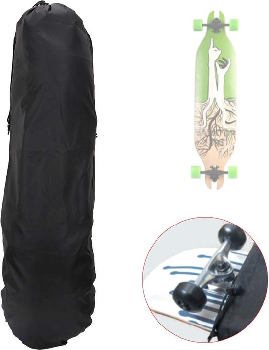 Mikqky Longboard-hoes, skateboardtas, transporttas, longboardtas, geschikt voor skateboards onder 81 cm