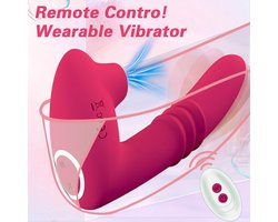 Zuigvibrator, G-spot, draagbaar, stotend, dildo, clitoris, clitorismassage-speelgoed
