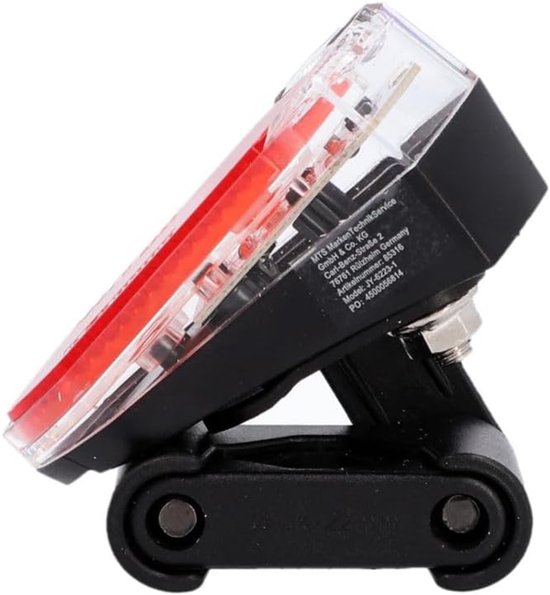 Fietsdynamo led-achterlicht voor spatbord en steunbevestiging met reflector, spatwaterdicht en StVZO-goedgekeurd — afbeelding 2