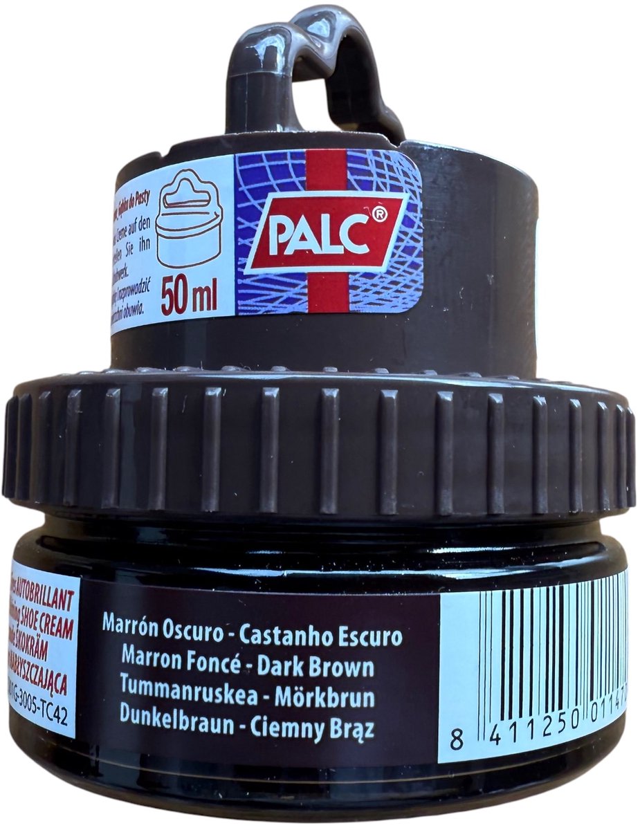 Palc zelfglans schoen creme - donkerbruin - nooit meer uitpoetsen
