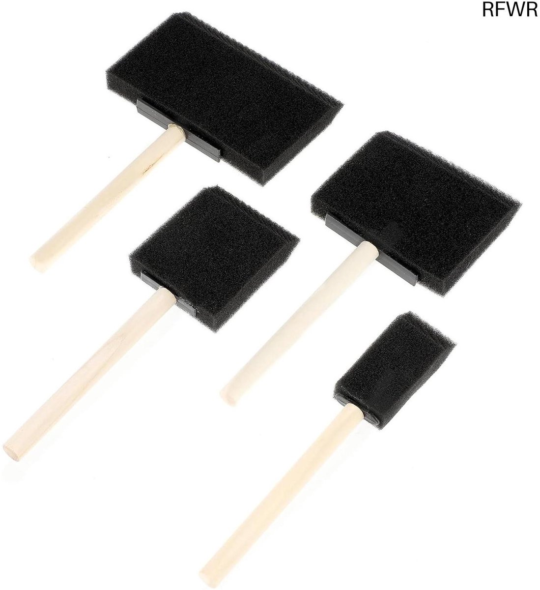 RFWR® Set van 4 schuim borstel applicators voor verf en schilderkunst