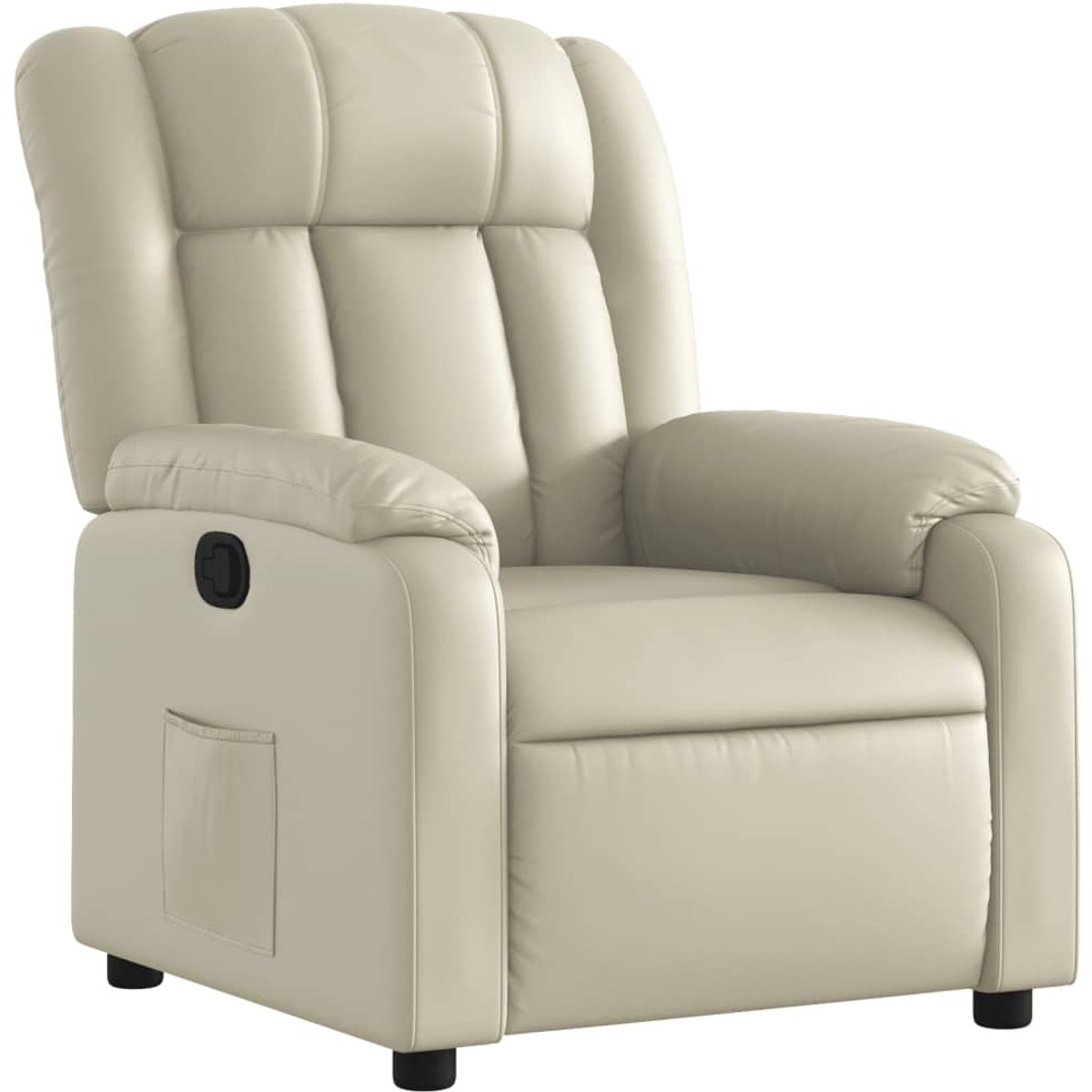 vidaXL Fauteuil - verstelbaar - kunstleer - crèmekleurig