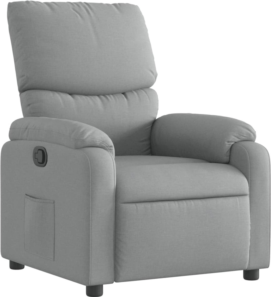 vidaXL Relaxfauteuil - lichtgrijze - stof Lichtgrijs
