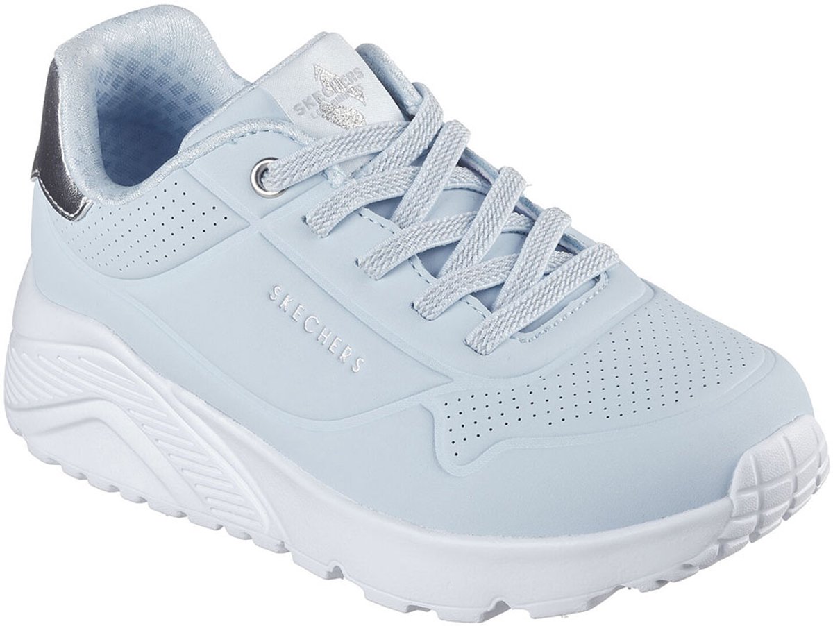 Skechers Uno Lite Metallic Mode Light Blue Synthetic / Silver Trim