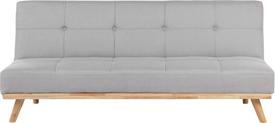 Beliani FROYA - Canapé 3 places - Gris - Polyester