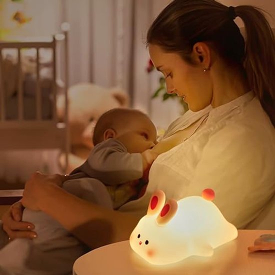 Nachtlampje voor kinderen met timer en dimfunctie - Draagbaar LED-slaaplicht in 3 kleuren — afbeelding 3