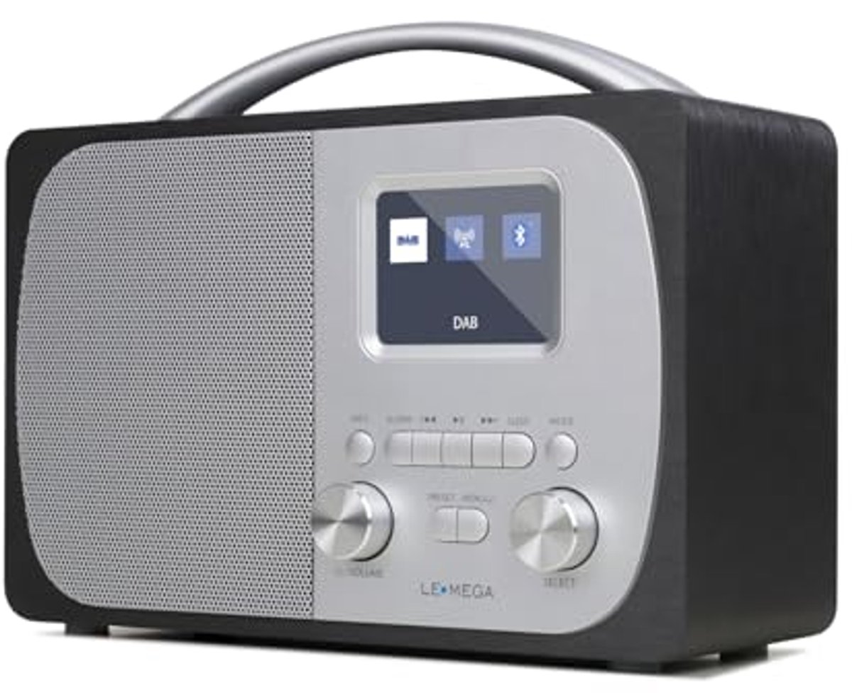 Draagbare DAB/DAB+ Digitale Radio met Bluetooth, FM Radio en Dubbele Alarmfunctie