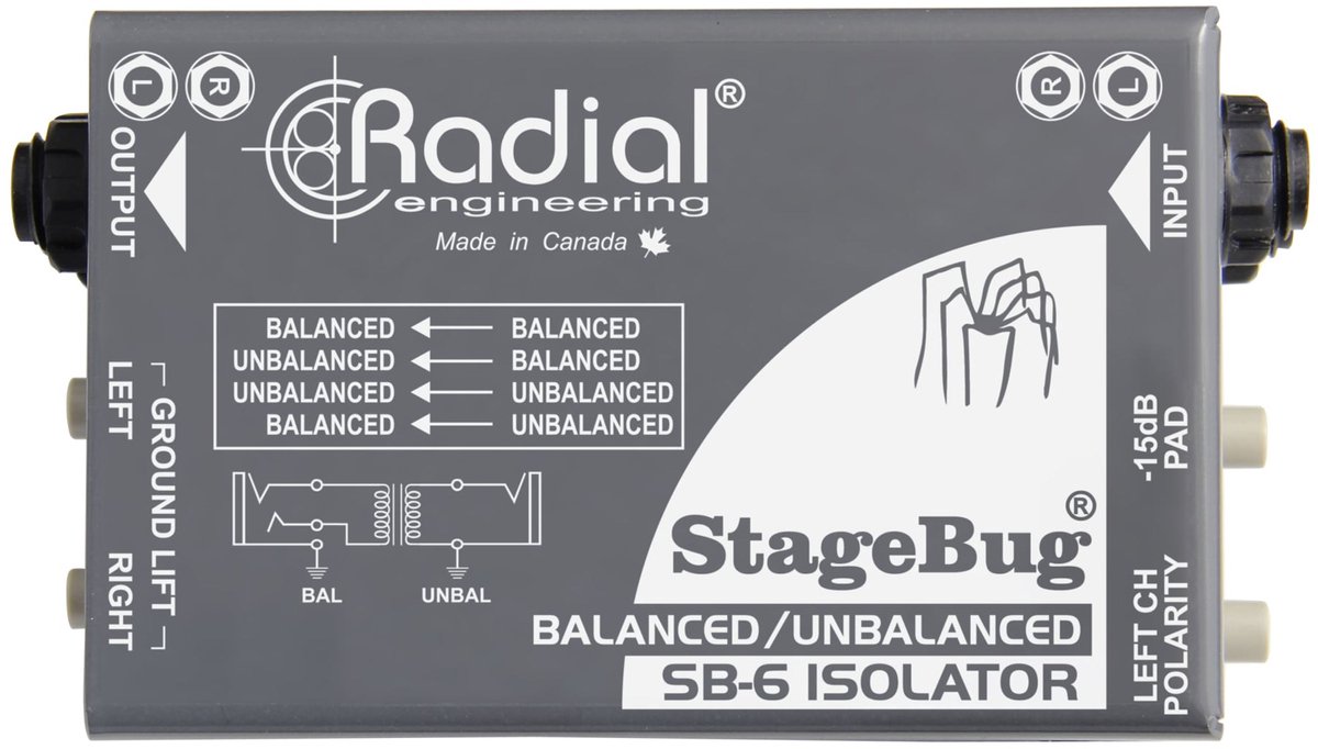 Radial StageBug SB-6 - Passieve stereo line isolator