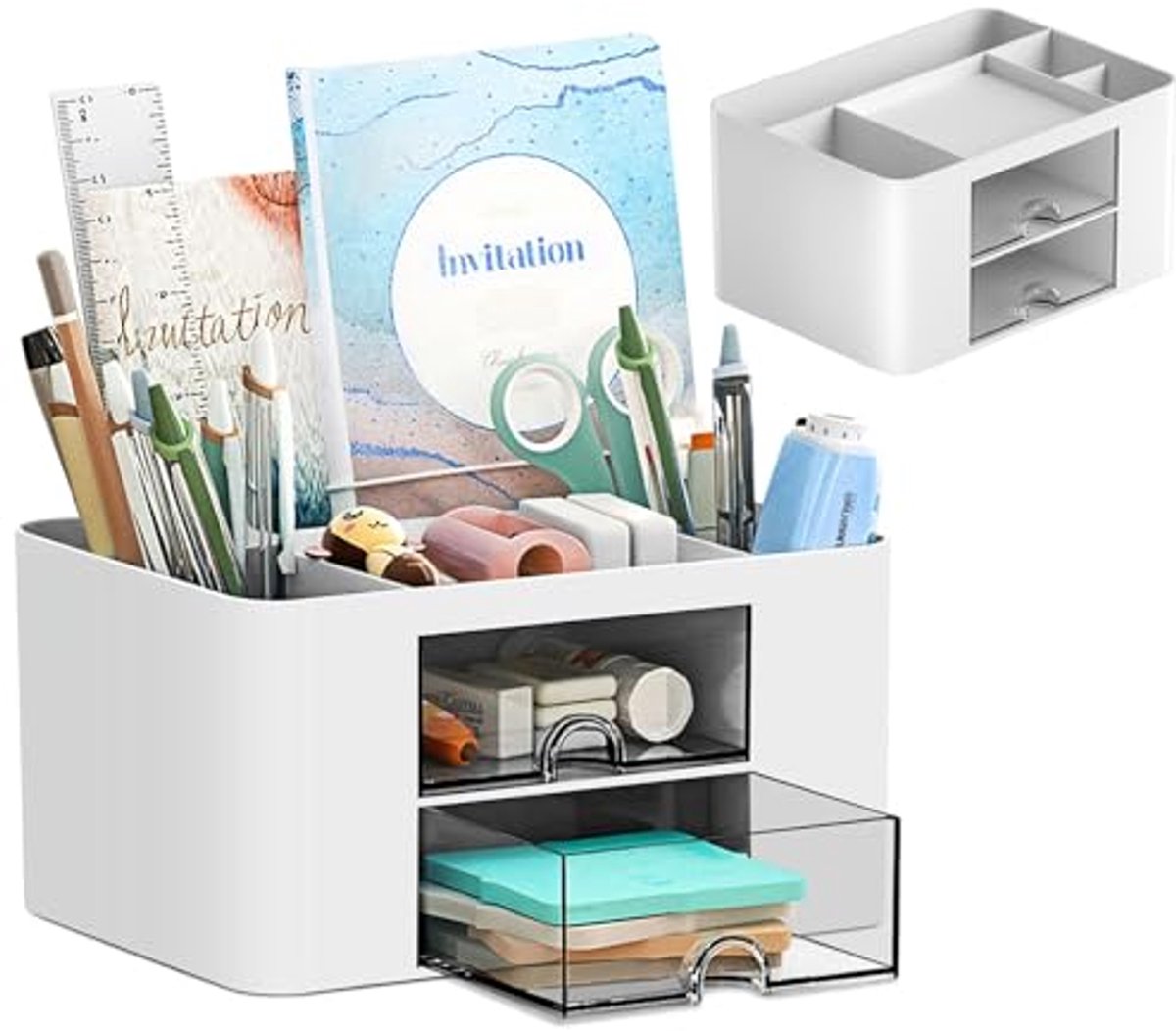 Multifunctionele Bureau-organizer met Vakken en Uittrekbare Laden