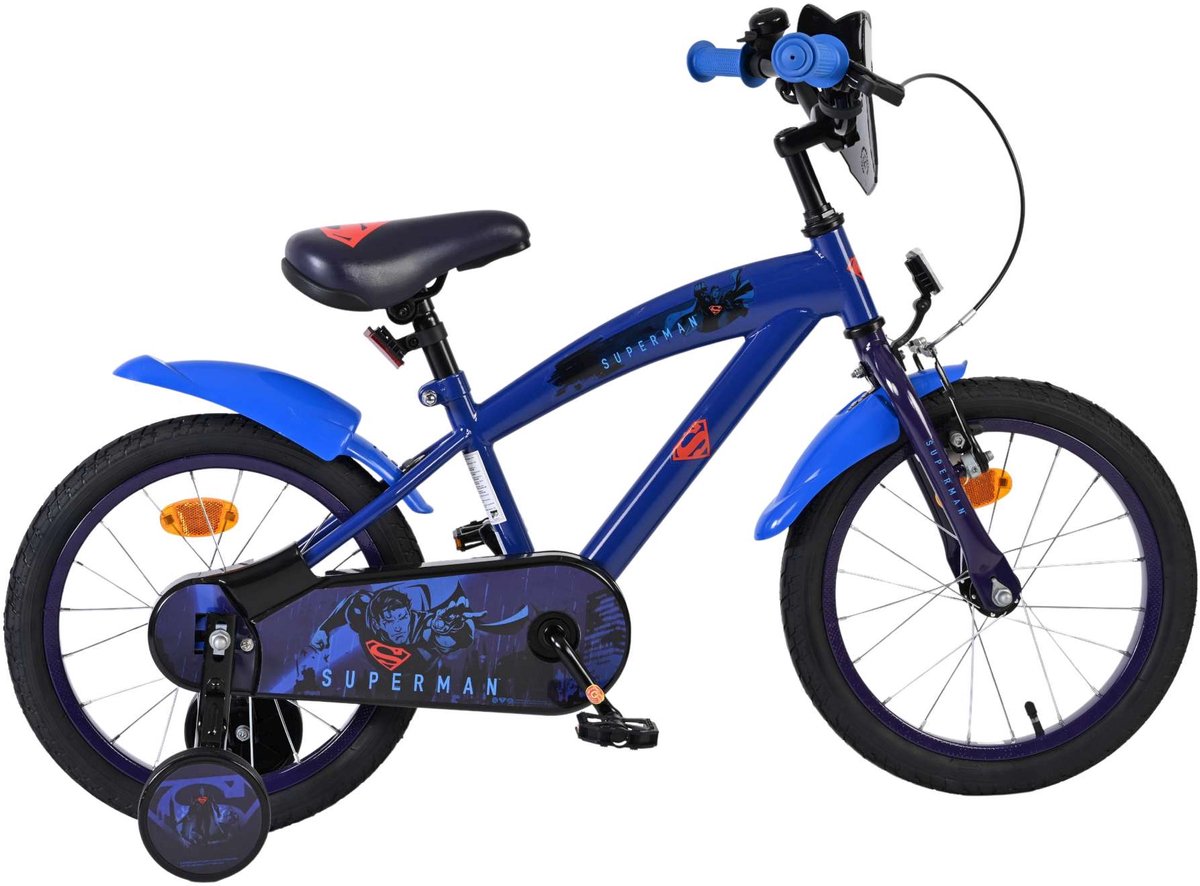 Volare Superman kinderfiets - jongens - 16 inch - blauw afbeelding