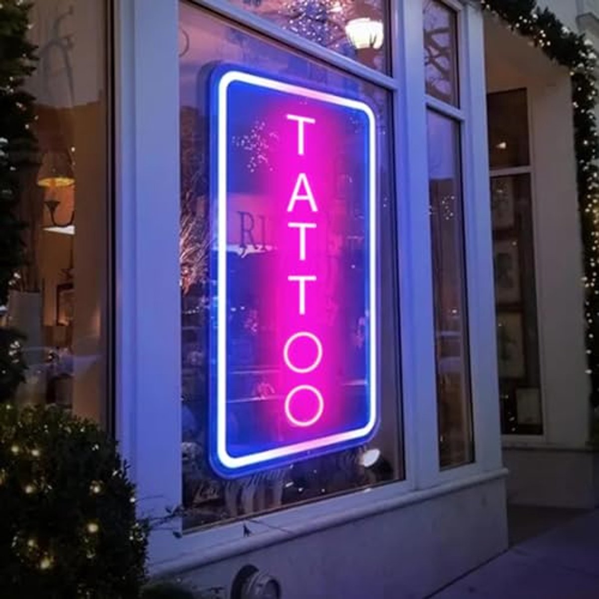 Neon Tattoo Licht, LED Acryl Neon Sign voor Wanddecoratie, Dimbare Cadeaus voor Tattoo Liefhebbers, Decoratieve Verlichting voor Open Shop