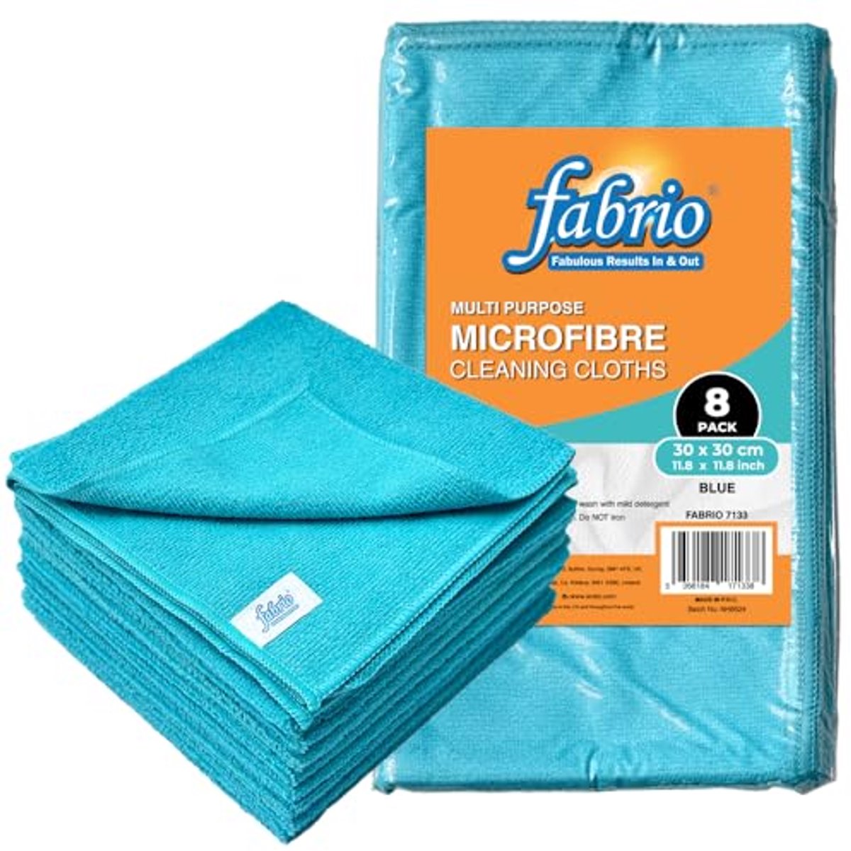 Microvezel Reinigingsdoeken - Blauw - 30x30cm - Set van 8