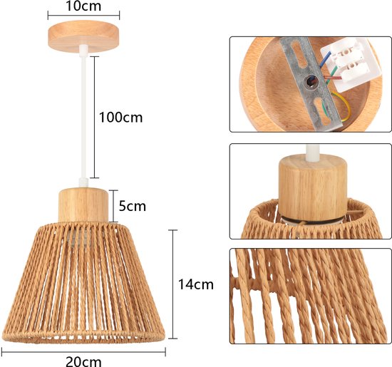 Handgeweven kroonluchter van stro • Verlichting Trends