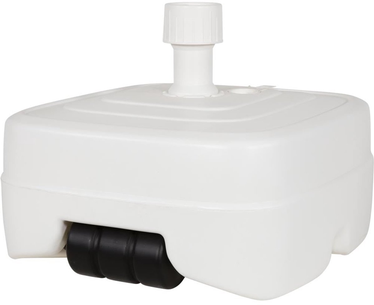 CUHOC Parasolvoet Vulbaar met Water of Zand – 40-60 kg – Ø 33-50 mm – Wit – Met Wiel
