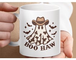 Mok Boo Haw Ghost Cowboy, Halloween Mug, Western Ghost Mug, Cowboy Ghost, Funny Ghost Mug, Bat Mug, Spooky Season Mug, Fall Mug, Coffee Mug