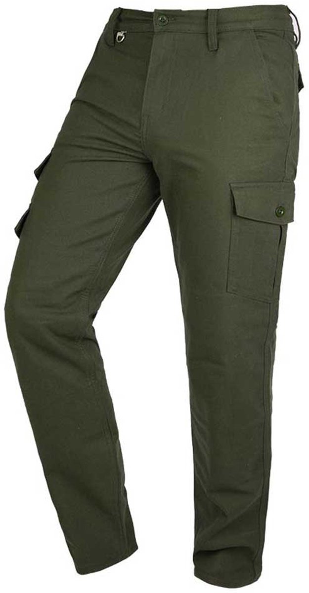 By City-motorbroek-heren-cargo-motorjeans-mixed man III-protectie-CE-gecertificeerd-groen-S-30