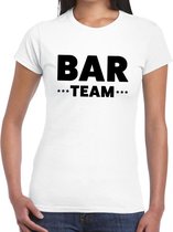Bar team / personeel tekst t-shirt wit dames S