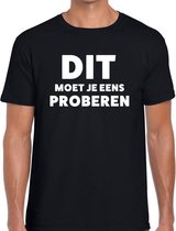 Dit moet je eens proberen beurs/evenementen t-shirt zwart heren S