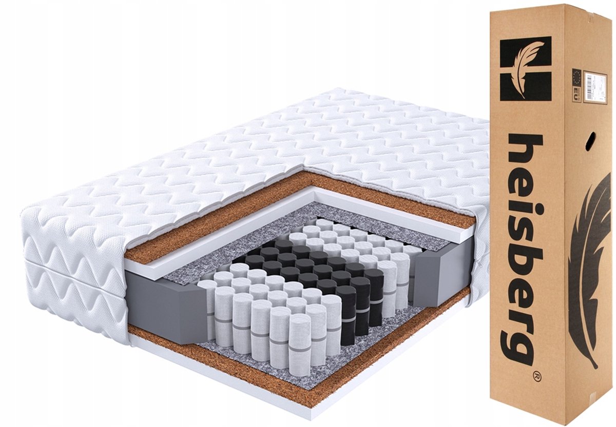 Heisberg MAGNUS pocketvering matras 120x200 cm, hard H4 met kokos