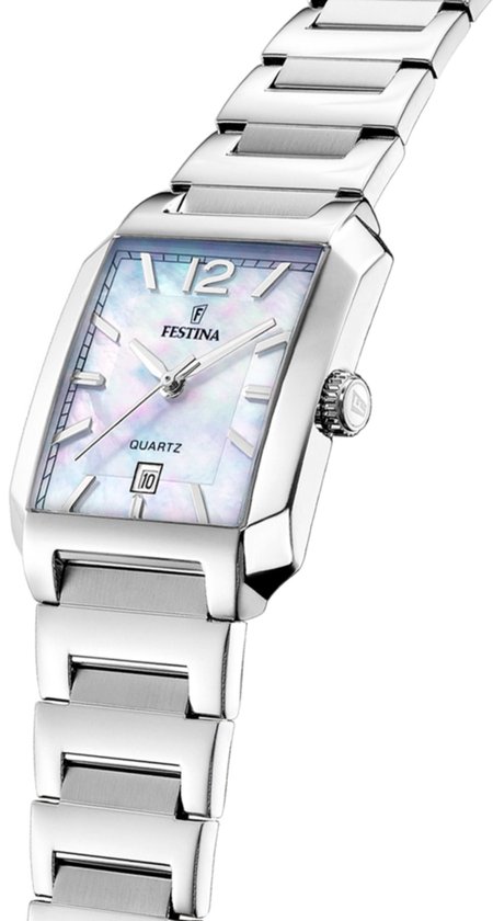 Montre dateur On The Square Mother-of-pearl