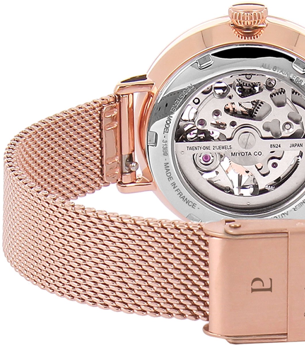 Automatisch horloge Automatic Rose-gold Milanese