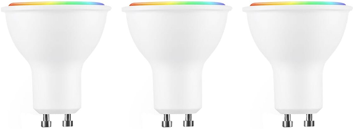 Modee Smart GU10 Led Lamp - 4.7W - Slimme Lamp - RGB en Kleurtemperaturen - App Bediening - WiFi LED Spot - 3 Stuks