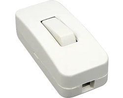 Snoerschakelaar 1P - 4A 250V - Max. 1000W - Wit