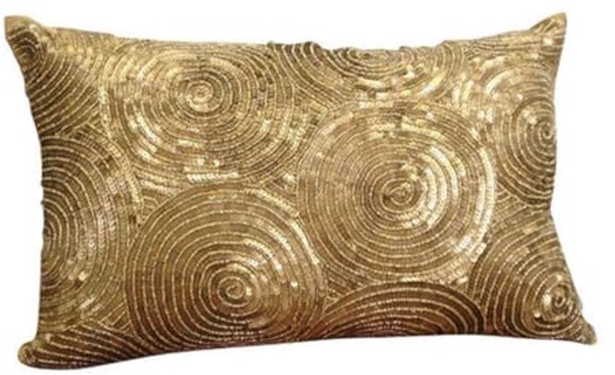 Decoratieve Kussens - Sierkussens Set - Woonkamer Verfraaien - Handgemaakt Ontwerp - 2 stuks 30x55 cm - Goud