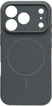 Casemania Hoesje Geschikt voor Apple iPhone 17 Pro - Grijs - Zachte Liquid Siliconen Magnetisch Back Cover Case - Geschikt voor MagSafe - Telefoonhoesje met Camera Bescherming