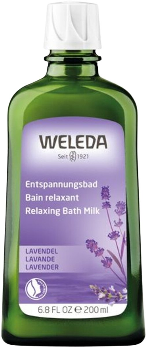 1 x WELEDA - Ontspanningsbadmelk - Lavendel - 200 ml - Ontspanningsbadmelk Lavendel - Badmelk Lavendel - Lavendelbad - Ontspanning Bad - Badmelk Voor Slapen