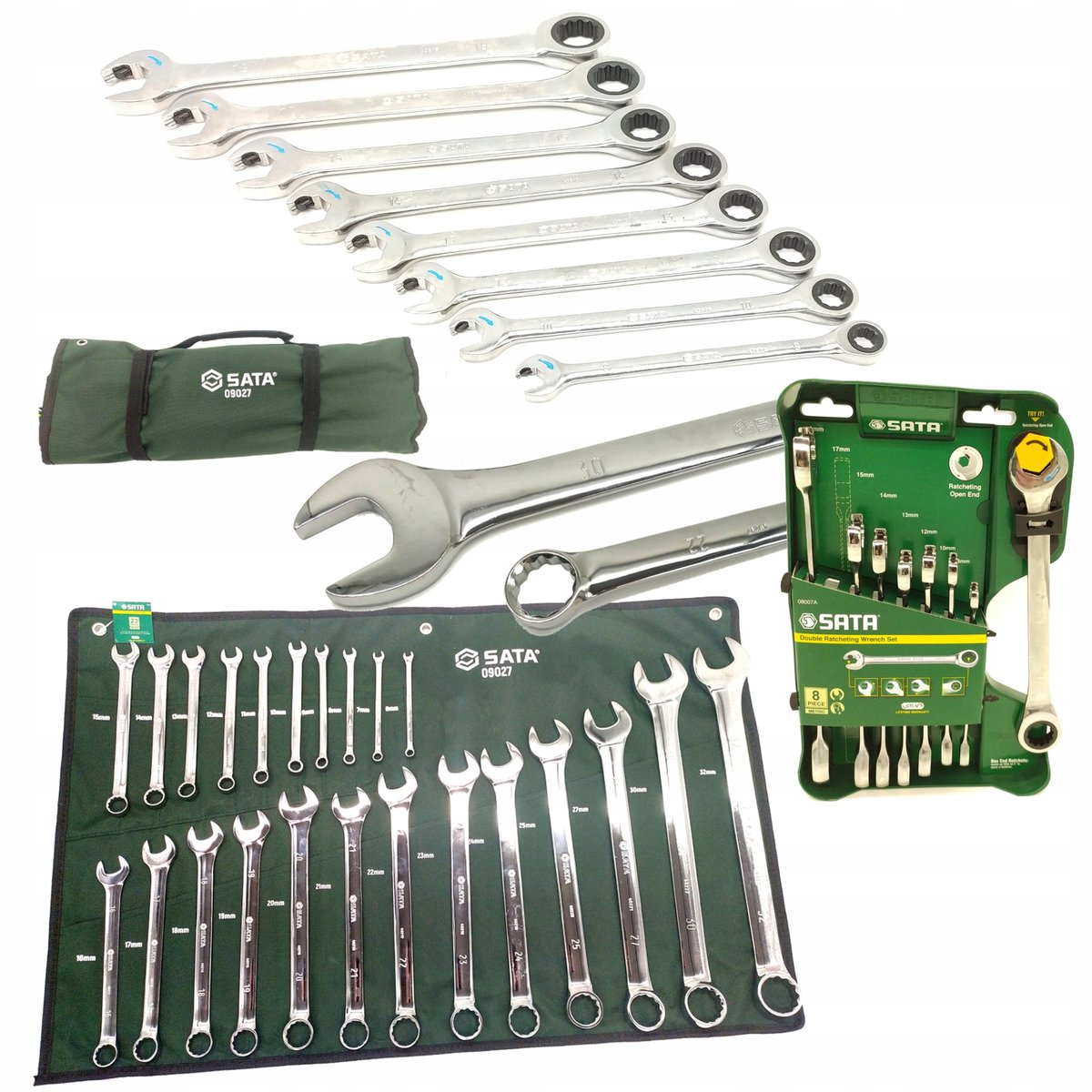 SATA Sleutelset 23+8 Stuks Ring- en Steeksleutels