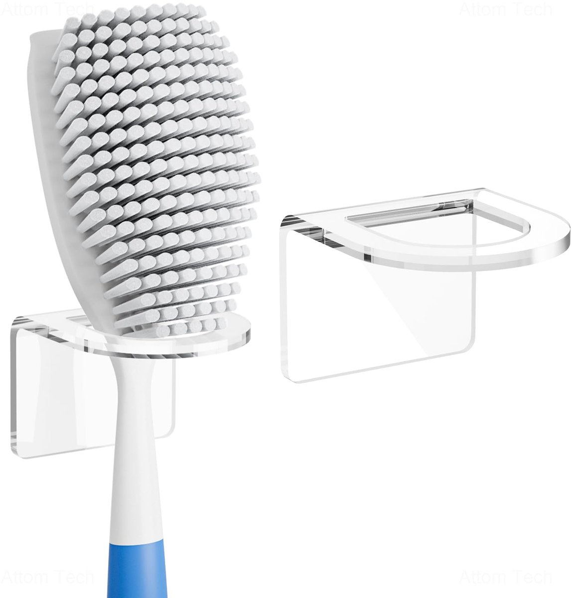Unyqoos® Transparante acryl borstelhouder voor keuken met universele pasvorm