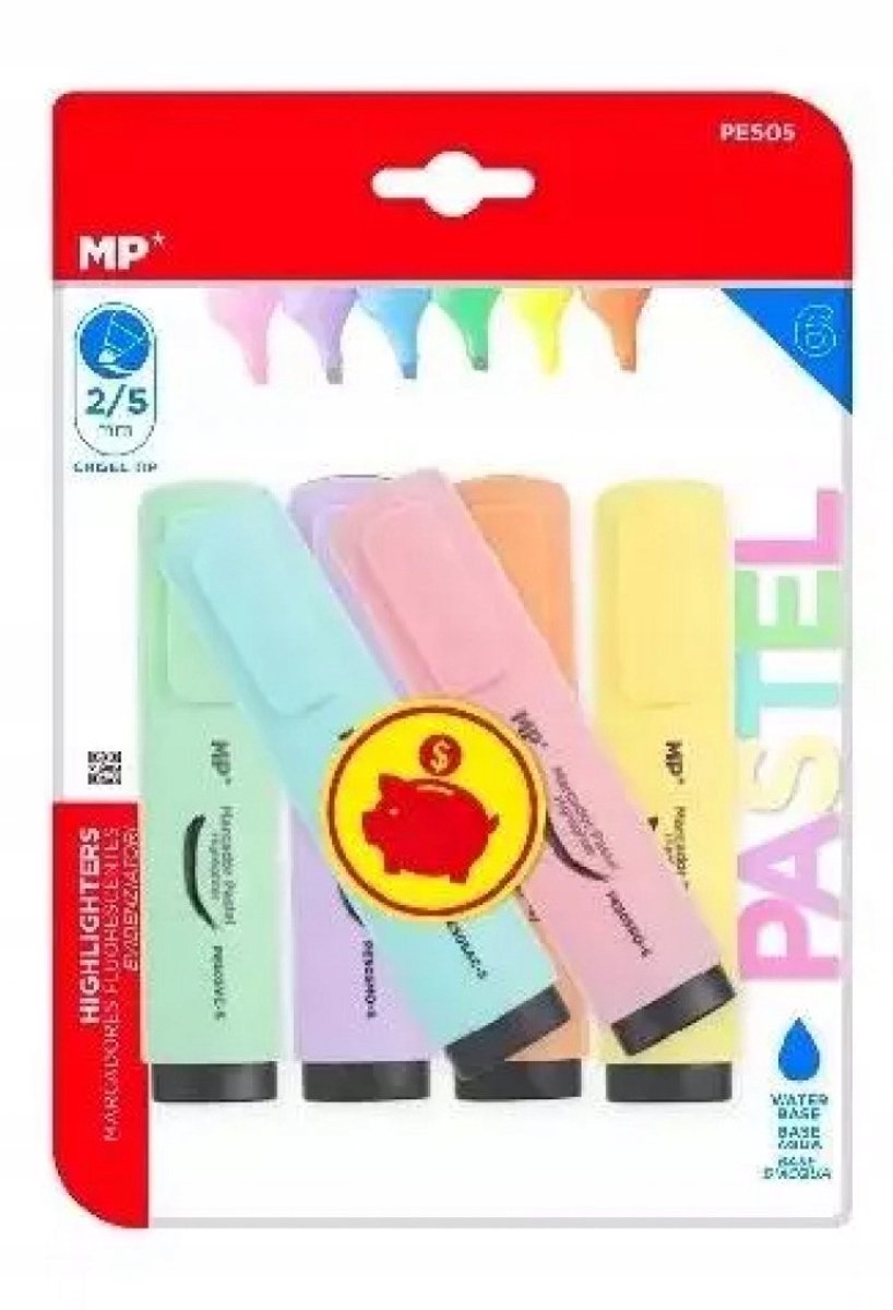 Pastelstiften Set, 6 stuks, 2,0/5,0 mm