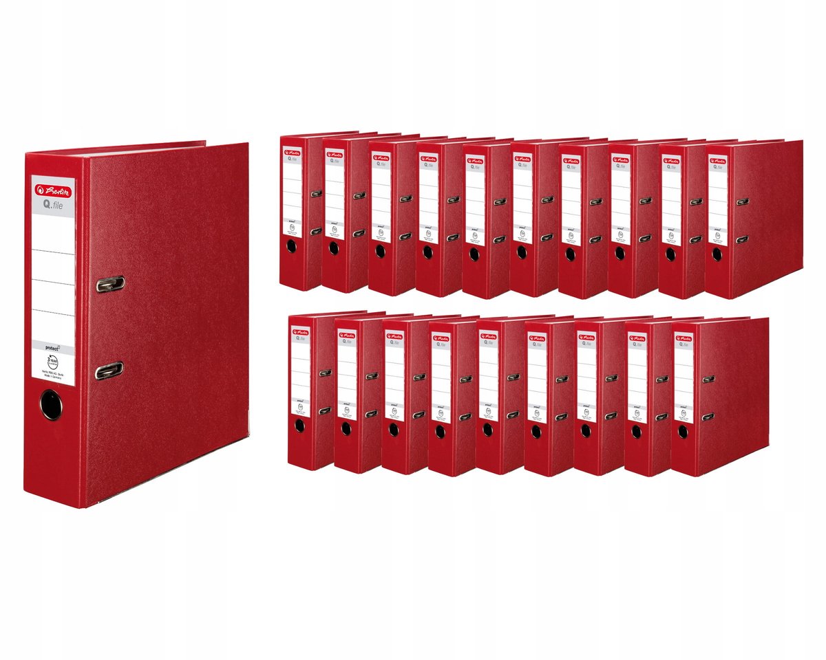 Herlitz Segregators A4 8cm Rood - 20 Stuks