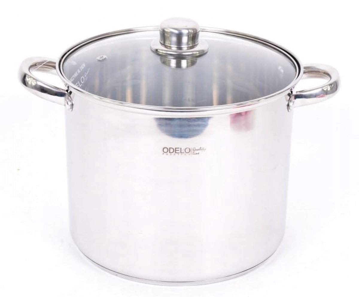 Grote roestvrijstalen soeppan met deksel - 9L, 24cm