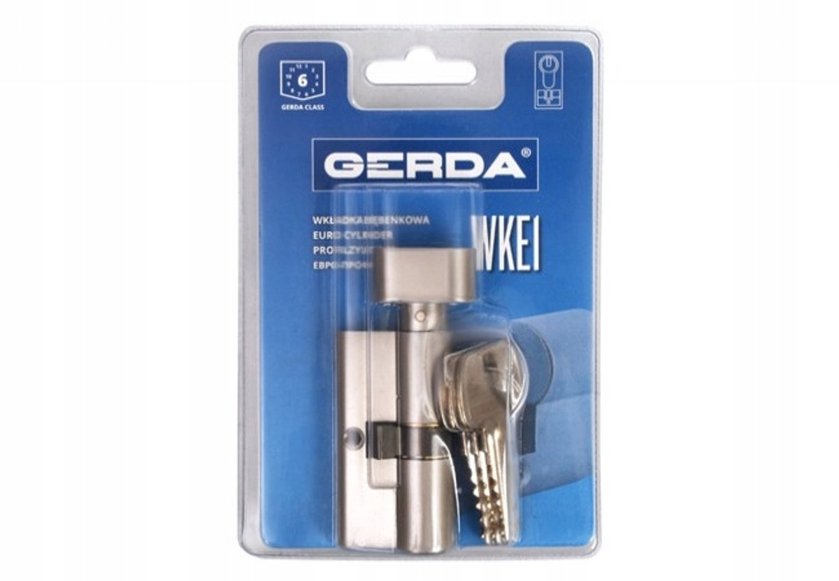 Gerda WK E1 Cilinder met Knop 35/40mm Nikkel - Veilig & Duurzaam