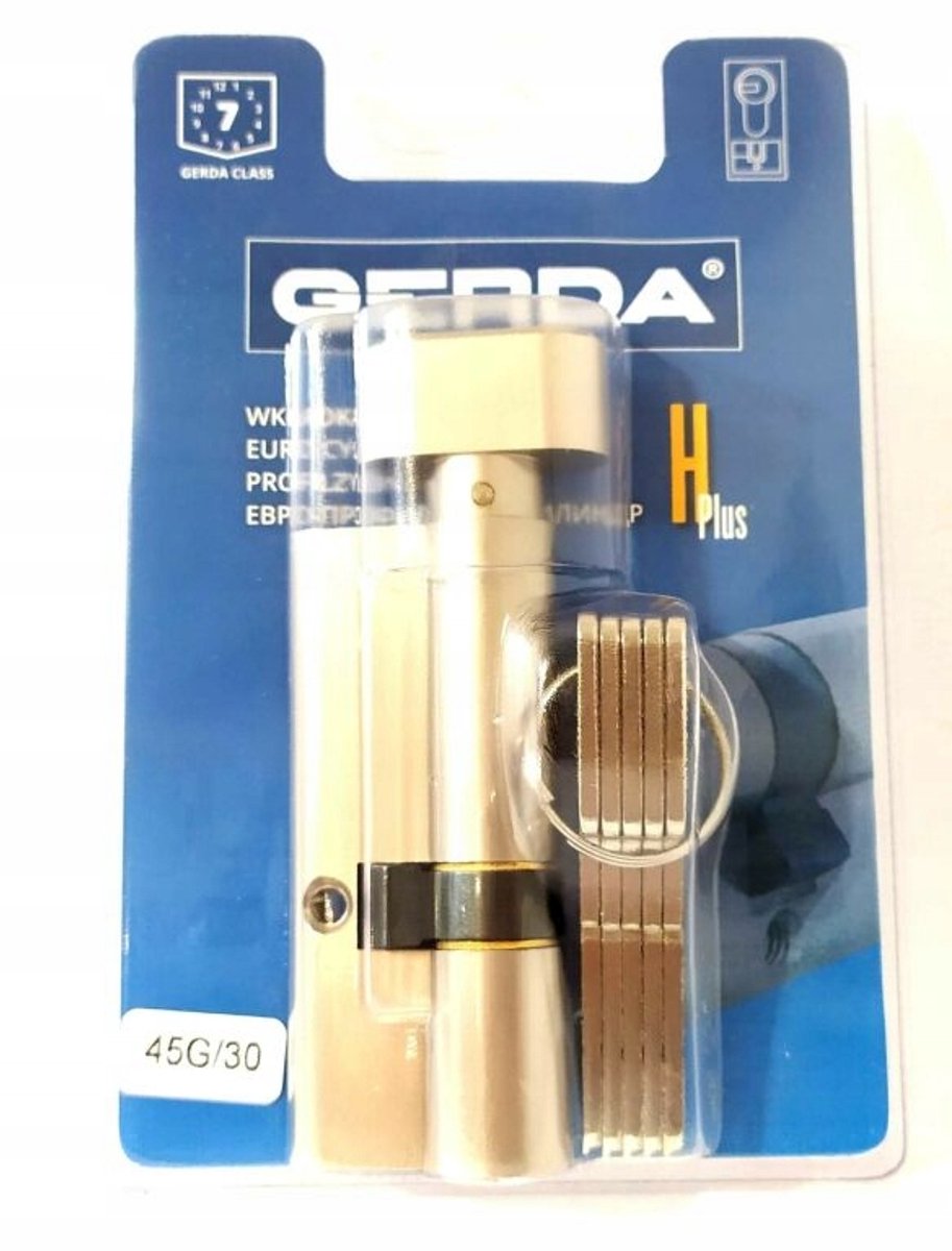 Gerda H Plus Cilinder 75x17mm met Knop - 5 Sleutels
