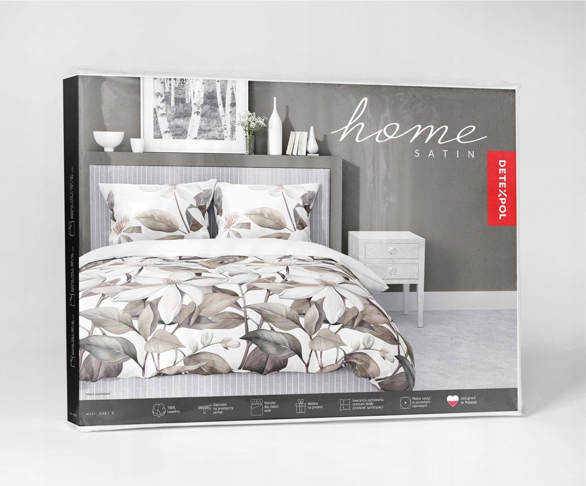 Detexpol Pure Adamas Damask Beddengoed Set 200x220cm Bloemendessin 5481B