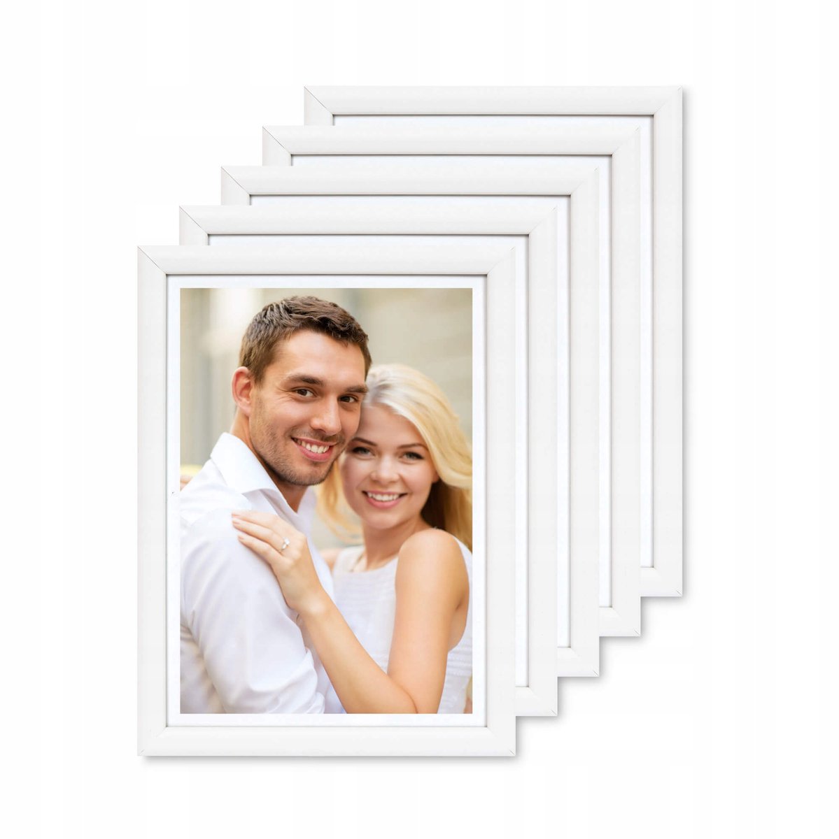 5x Houten Fotolijsten Wit 15x21 cm - Stijlvol en Duurzaam